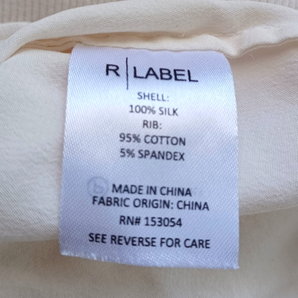 R | Label Silk Ribbed Blouse - Picture 8 of 11